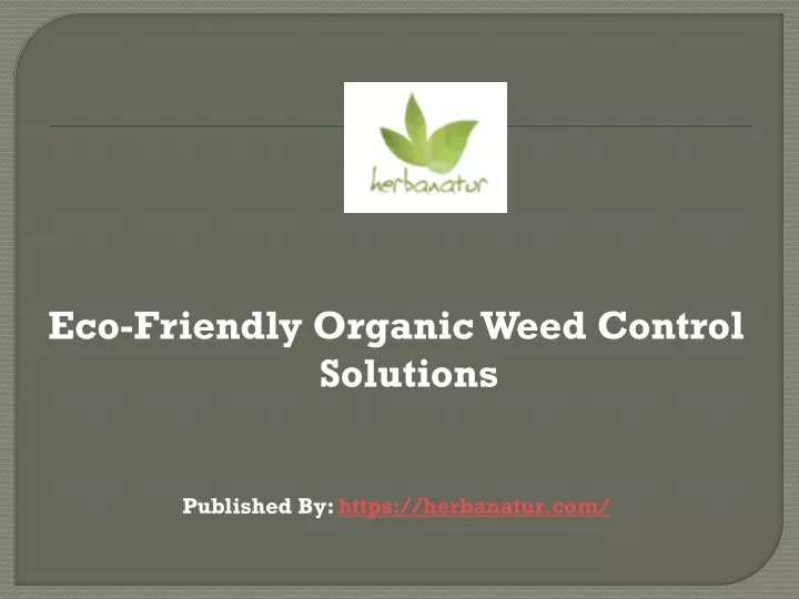 eco friendly organic weed control solutions