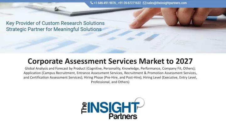 corporate assessment services market to 2027