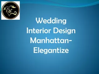 Wedding Interior Design Manhattan | Wedding Decorations Manhattan