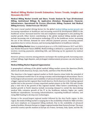medical billing market growth estimation future