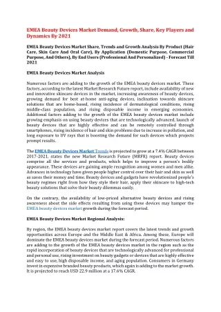 emea beauty devices market demand growth share
