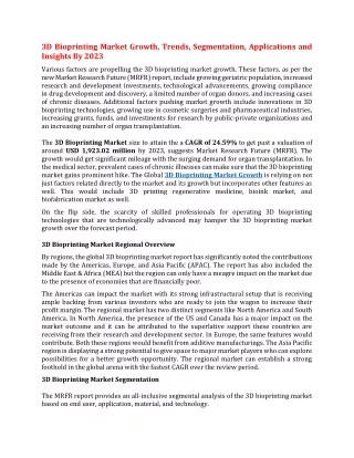 3d bioprinting market growth trends segmentation