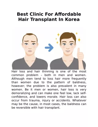 best clinic for affordable hair transplant