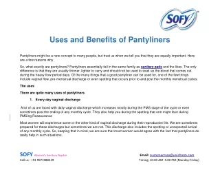 uses and benefits of pantyliners