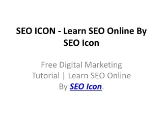 SEO Icon | Digital Marketing Learn By SEO Icon