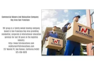 Commercial Movers And Relocation Company Bay Area San Francisco