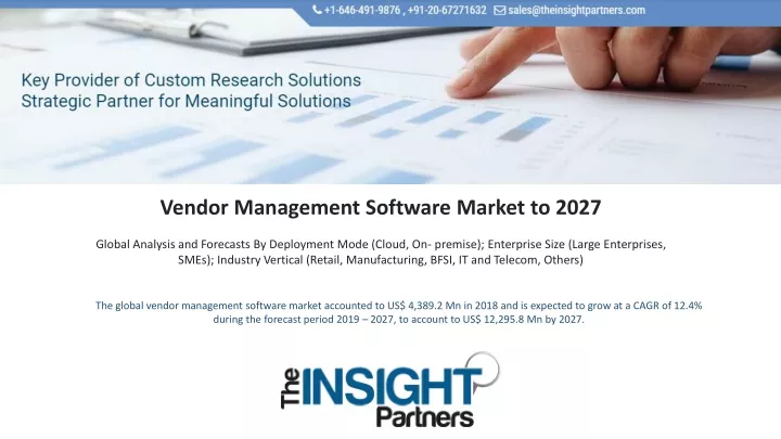 vendor management software market to 2027 global