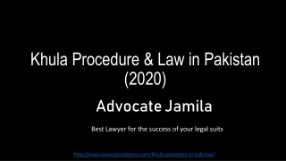 Get Khula in Pakistan With Trusted Lawyer : Know About Khula Pakistani Law