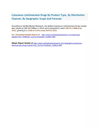 cutaneous leishmaniasis drugs by product type