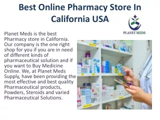 Best Online Pharmacy Store In California USA