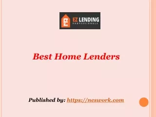 Best Home Lenders