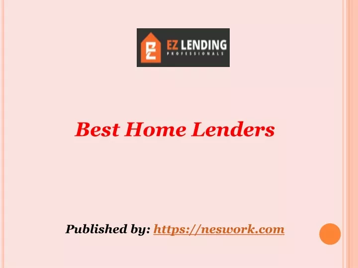 best home lenders published by https neswork com