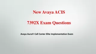 new avaya acis 7392x exam questions