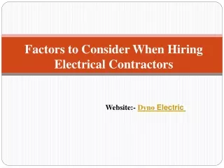 7 Factors to Consider When Hiring Electrical Contractors