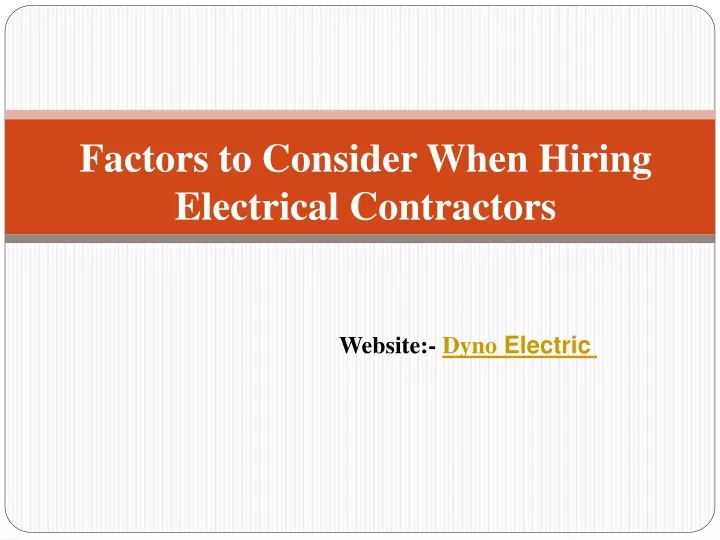 factors to consider when hiring electrical