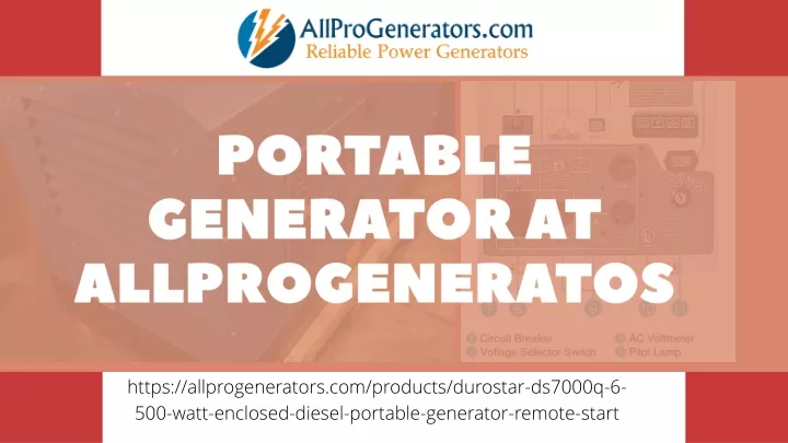 portable generator at allprogeneratos