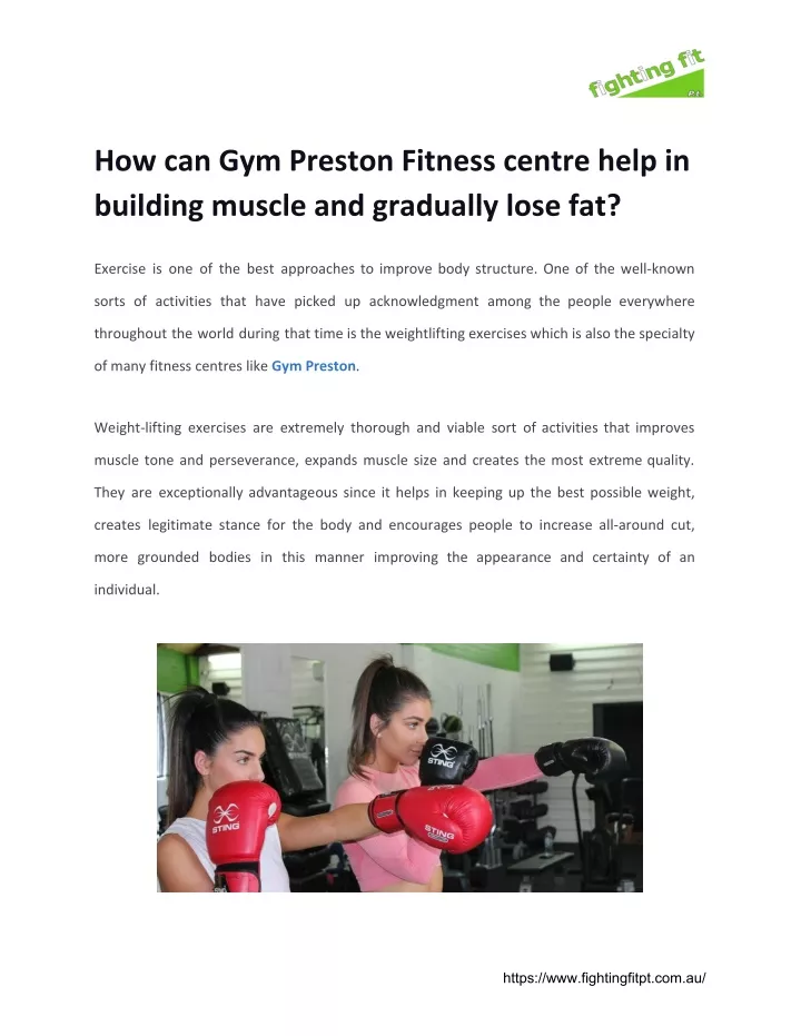 how can gym preston fitness centre help