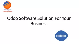 Odoo Software Solution for Your Business