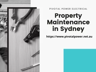 Property Maintenance Electrical Services in Sydney – Pivotal Power Electrical
