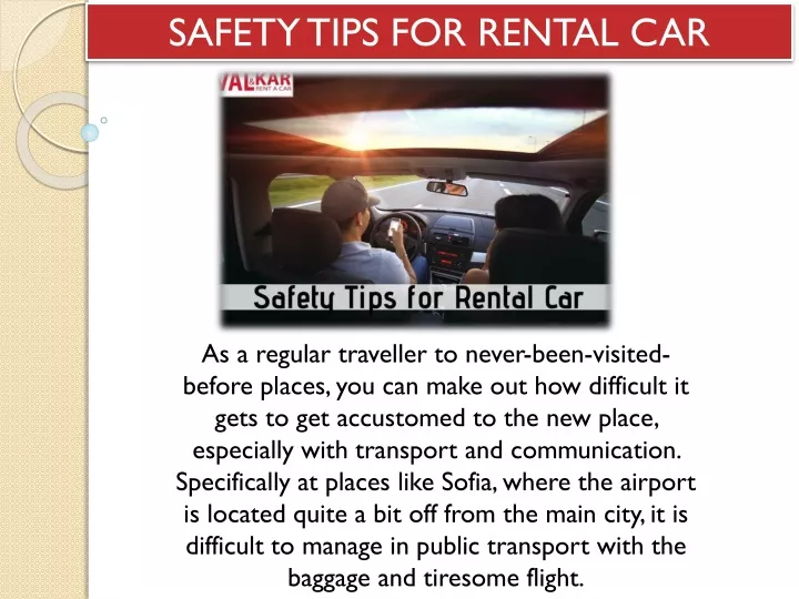 safety tips for rental car