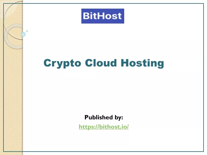 crypto cloud hosting published by https bithost io