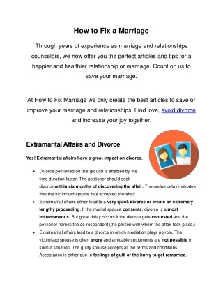 Save Marriage After Affair