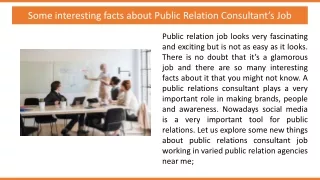 some interesting facts about public relation