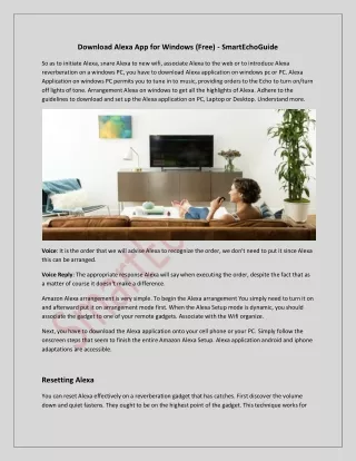 download alexa app for windows free smartechoguide