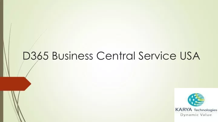 d365 business central service usa