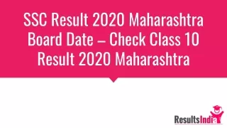SSC Result 2020 Maharashtra Board Date – Check Class 10 Result 2020 Maharashtra