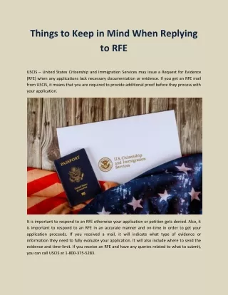 things to keep in mind when replying to rfe