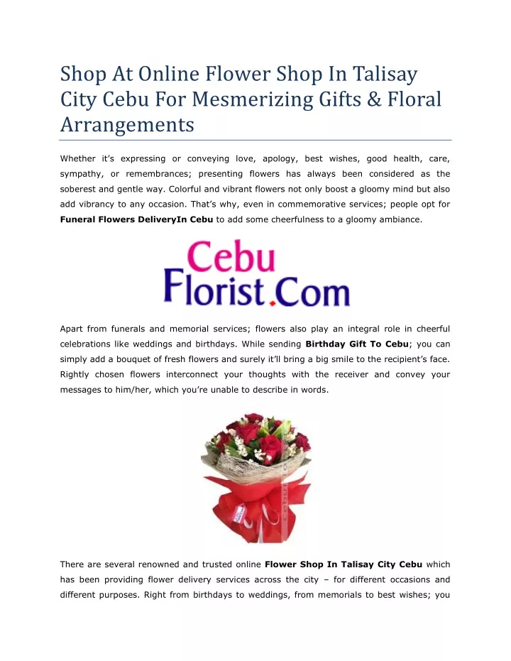 shop at online flower shop in talisay city cebu