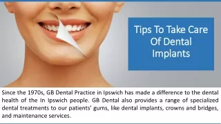 Tips To Take Care Of Dental Implants