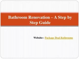 bathroom renovation a step by step guide