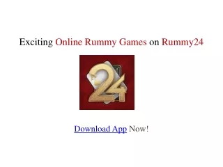 Play Exciting Online Rummy Games on Rummy24!