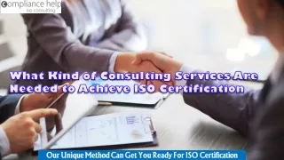 What Kind of Consulting Services Are Needed to Achieve ISO Certification