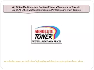 All Office Multifunction Copiers/Printers/Scanners in Toronto
