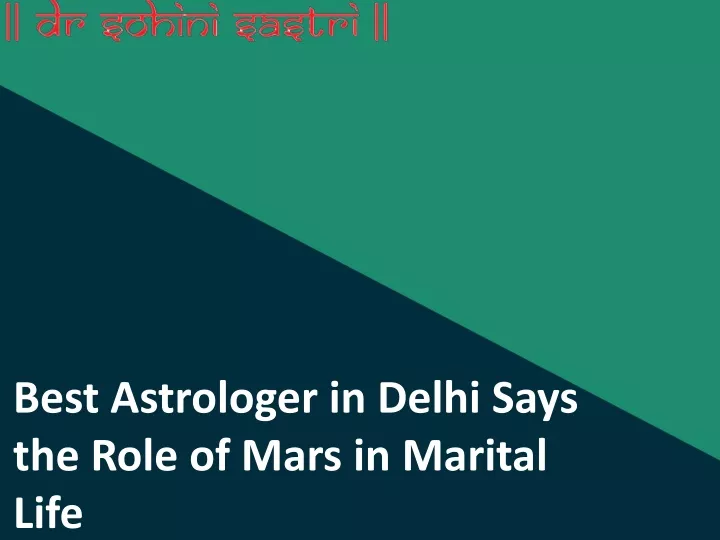 best astrologer in delhi says the role of mars