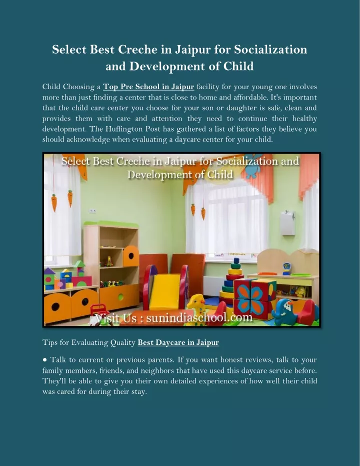 select best creche in jaipur for socialization