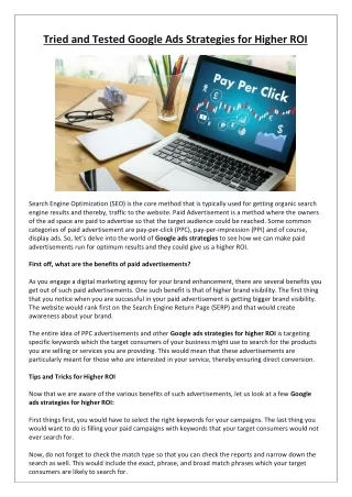 tried and tested google ads strategies for higher