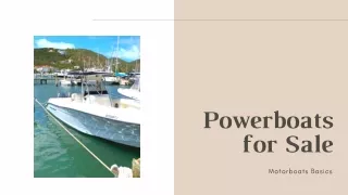 Powerboats for Sale at Best Prices - Harbor Shoppers