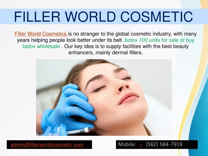 filler worl d cosmetic