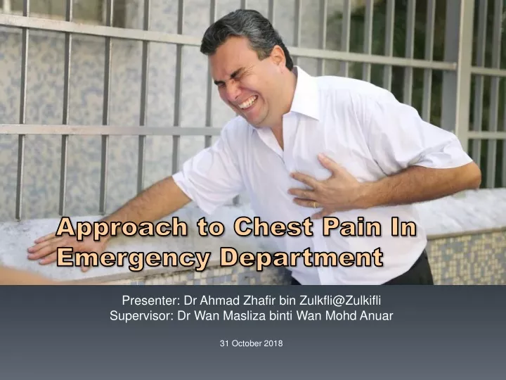 approach to chest pain in emergency department