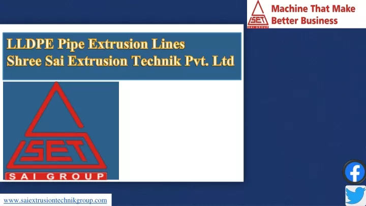 lldpe pipe extrusion lines shree sai extrusion