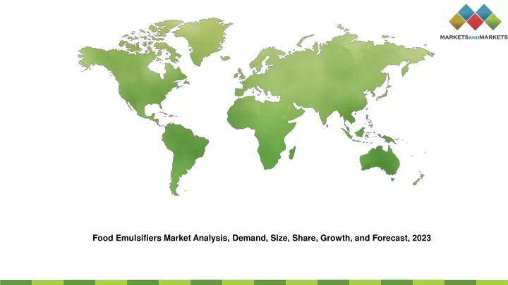 food emulsifiers market analysis demand size