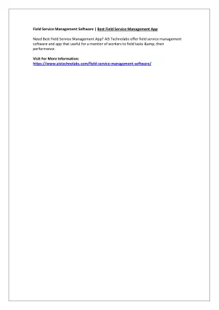 field service management software best field