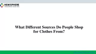 what different sources do people shop for clothes from