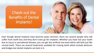 Check out the Benefits of Dental Implants!