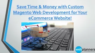 Save time &amp; money with custom magento web development for your e commerce website!