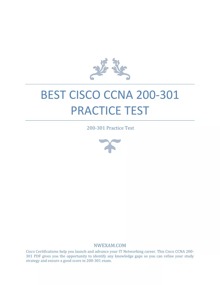 best cisco ccna 200 301 practice test